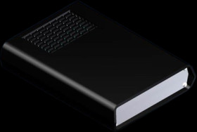 ABS enclosure, (L x W x H) 178 x 128 x 36 mm, black (RAL 9004), KL11.9