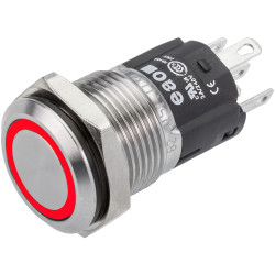 EAO 82-4151.2114 EAO Series82 82-4151.2114 Illum Button Main 16mm Flat Red 24V