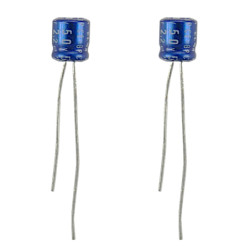 2x Kondensator elektrolityczny CE-BP 50V 2.2uF 5x6 Elna audio bipolarny
