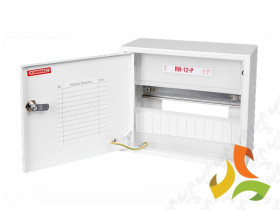 Rozdzielnica natynkowa 12 modułowa 1x12M drzwi metal IP30 RN-12-P KARWASZ