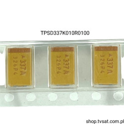 TPSD337K010R0100 Tant Solid D 330uF 10V 10% SMD-D AVX