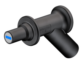 Adapter do złącz pomiarowych, rodzaj: Złącze męskie na żeńskie, wtyk: 4mm, gniazdo: 4mm, 2A, Czarny, 1kV