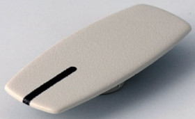 Front cap, with line, pebble gray, KKS, for rotary knobs size 31, A5031107