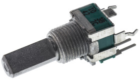 Potencjometr 10kΩ typ Obrotowy Alps Alpine średnica wału 6 mm 0.05W długość wału 20mm Montaż panelowy, Przewlekany
