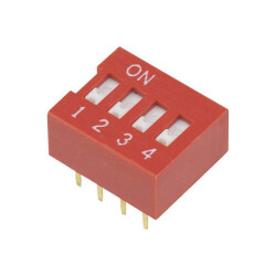 TruComponents 783004 DIP Slide Switch,PCB Mount,SPST,4-Pole