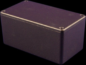 Aluminum die cast enclosure, (L x W x H) 115 x 64 x 51 mm, black (RAL 9005), IP54, 1550DBK