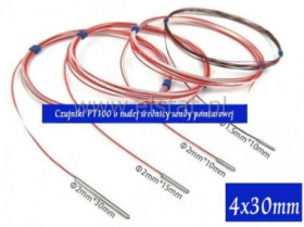 Sonda pomiarowa PT100 4x30mm 3-przew. 100cm