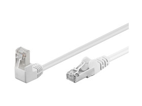 Kabel Patchcord Cat 5e F/UTP (1x90°) RJ45/RJ45 1m biały