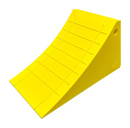 Heavy-duty truck wheel chock with integr