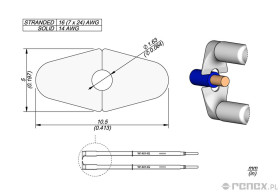Grot JBC W14014G 1.63mm, do termicznego usuwania izolacji przewodów