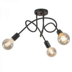 Lampa sufitowa nowoczesna 3xE27 RUMBA BLACK