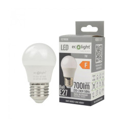 Żarówka LED E27 230V 7W 700Lm 4000K biała kulka / EcoLight EC79558