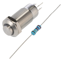 Nasadka przełącznika Zatrzaskowy SPST średnica wycięcia 12mm, montaż panelowy RS PRO