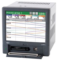 Rejestrator wykresów, kanały: 5, KD7, Wideografia, Prąd, wilgotność, rezystancja, temperatura, napięcie, wyjścia: 7