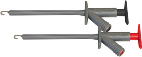 Clamp test probe kit, red/black/gray, L 150 mm, CAT III, socket 4 mm, P 7000