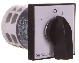 Łącznik krzywkowy 0-1 3P 12A IP65 Łuk E12-12 z płytką 921201