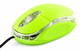 ATN-MYSZ4USB-G Przewodowa mysz optyczna podłączana pod port USB (zielona)