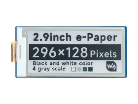 Waveshare 2.9inch E-Paper E-Ink Display Module for Raspberry Pi Pico, 296×128, Black / White, SPI