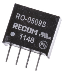 Przetwornica DC-DC, 1W, Uwe 4,5 → 5,5 V DC, Uwy 9V dc, Iwy 111mA, Recom