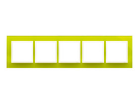 SIMON 54 NATURE Ramka 5 pięciokrotna Nature-Szkło LIMONKOWY SORBET IP20/IP44* DRN5/90 KONTAKT SIMON