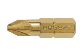 Końcówki wkrętakowe PZ2, 25 mm, stal S2, pokryte azotkiem tytanu, 5 szt