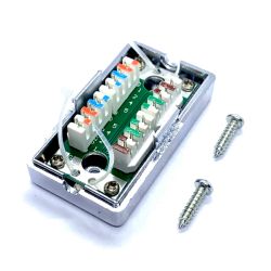 Łącznik natynkowy 8p8c Kat5e STP Krone