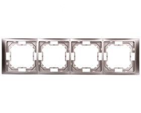 Simon Basic Neos Ramka poczwórna satynowy BMRC4/29