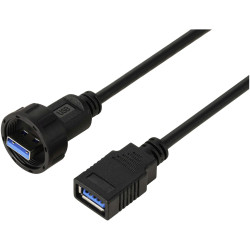 TRU COMPONENTS TC-13543564 USB 3.0 Female to Male 0.5m Waterproof Cable