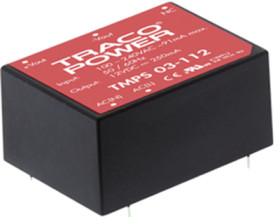 AC/DC converter, 120-370 V, 3 W, 1 output, 9 VDC, TMPS 03-109