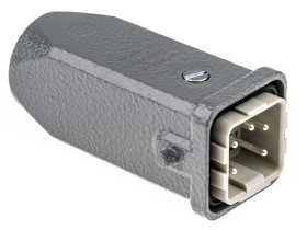 Wzmocnione złącze zasilania 4 + PE-pinowe HARTING 10A 230 → 400 V. Męski M20