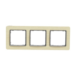 Ramka 3-krotna, brzoza, efekt drewna, Sedna Elements SDD380803