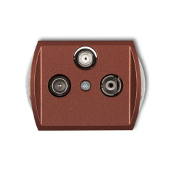 TREND Gniazdo antenowe RTV-SAT końcowe multimedialne (Internet) brązowy metalik 9GM