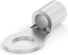 Uninsulated ring cable lug, 2.62-6.64 mm², AWG 12 to 10, 5.26 mm, M5, metal, 130191