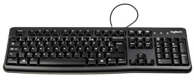 Klawiatura przewodowa, kolor: Czarny, USB, AZERTY, Logitech