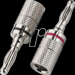 BP-104 Monacor LS banana plug pair, 4 mm