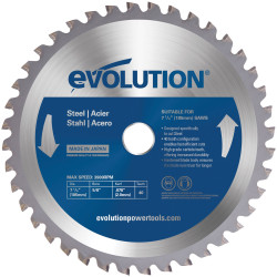 Evolution M185TCT-40CS Mild Steel Cutting Circular Saw Blade 185 x 20mm x 40T