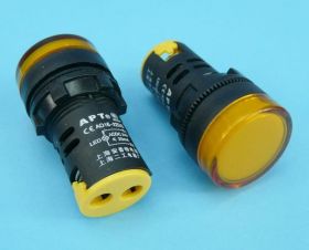 24V AC/DC 28mm YELLOW KONTROLKA LED