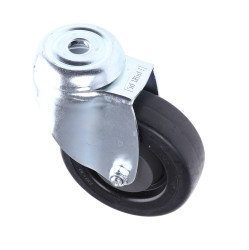 Koło samonastawne średnica kabla 100mm Trzpień gwintowany Tente 80kg wysokość całkowita 137mm