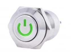 PBW-12BPW przycisk monostabilny wandaloodporny podświetlany zielony