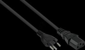 SK6030-S018 Mains cable Switzerland mains plug type J, socket C13, black, 1.