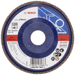 Bosch Accessories 2608607364 X551 Tarcza lamelkowa Średnica 115 mm Średnica otworu 22.33 mm Wielkość ziarna 120 stal 1 s