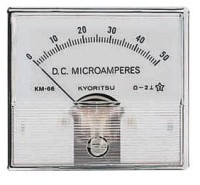 MIER-TABE100U2 Amperomierz (mikroamperomierz) tablicowy do 100uA [DC] - pomiar prądu stałego - wymiar: 60x66mm