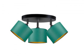 Spot nowoczesny abażur 3x E27 FLOW GREEN