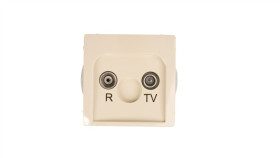 Simon Basic Gniazdo Antenowe Rd/Tv Przelotowe Beżowe Bmzap10/1.01/12