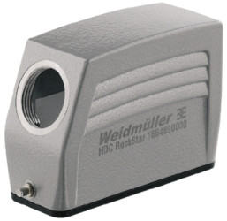 Grommet housing, size A16, die-cast aluminum, PG16, angled, longitudinal bow locking, IP65, 1664690000