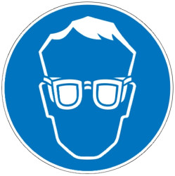 Znak nakazu, PET, Niebieski/biały, Brak, szt. 1, 200mm, Tak Etykieta