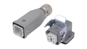 C146-10E0049254 Złącze Hdc Męski + Żeński C146 5Pin 4+Pe Rozmiar A3 M20