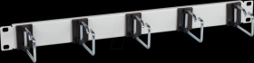 699980.2 19" 1U cable management panel, 5 brackets, RAL7035