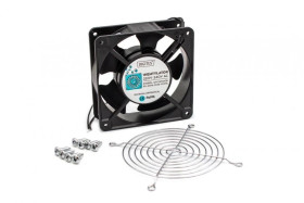 Zestaw:wentylator DN-FAN120B,osłona metalowa DN-FAN120/GR,wkręt DN-FAN-M4-8szt DN-FAN120B-KIT