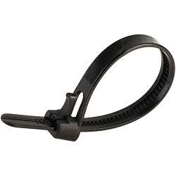 UniStrand 125mm Black Reuseable Cable Ties - pack of 100